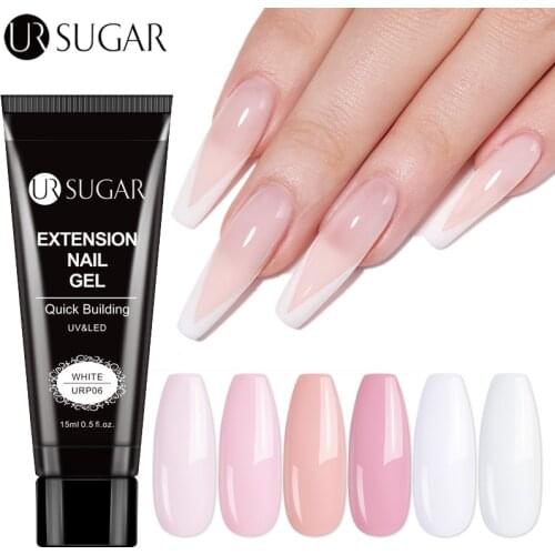UR SUGAR Extension UV Gel For 30/15ML Clear White Nail UV Gel For Extension Builder Acrylic Color Nail Gel For Nails Art Design