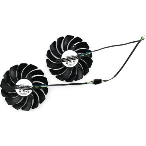 2pcs Video card Cooling Fan Fast Cooler PLD09210S12HH For MSI Radeon RX 5700XT/5700 EVOKE Repair Parts