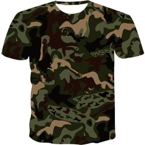 Military Camouflage Graphic T Shirts Tee Men Clothing Camisetas Tops Ropa Hombre Streetwear Camisa Masculina Verano Roupas