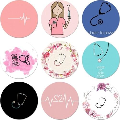 Nurse Medical Medicine Icons Pins Badge Decoration Brooches Metal Badges For Clothes Backpack Decoration