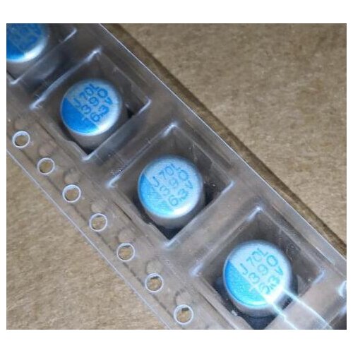 20pcs Smd solid capacitor 6.3V 390uf 390 uf 6.3X5.9