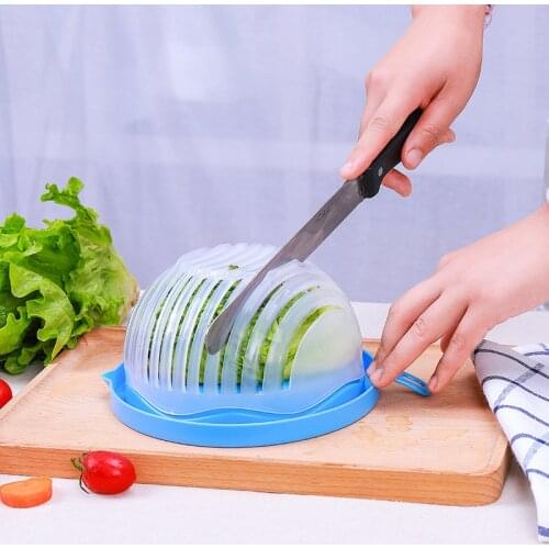 2021 Household Fruit Salad Tools White Creative Multifunctional Fruit and Vegetable Cutting Bowl Kitchen Accessories Small Tools