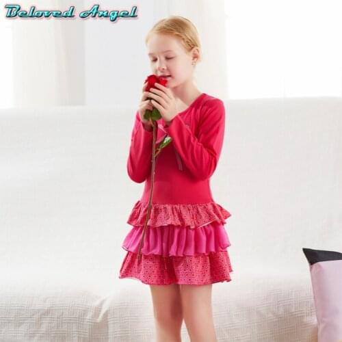 Brand New Long Sleeve Girls Dresses Kids Dress For Girls Christmas Children Clothing Cotton Toddler Princess Tutu Dress 3-8 Year
