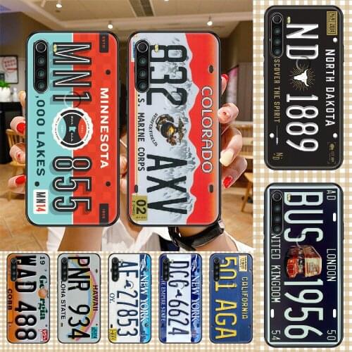 New York License Plate Number Phone case For Xiaomi Redmi Note 7 7A 8 8T 9 9A 9S 10 K30 Pro Ultra black silicone funda 3D