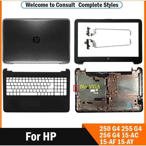 NEW LCD Back Cover/Front Bezel/ Hinges/Palmrest/Bottom Case For HP 250 255 256 G4 15-AC 15-AF/AY Laptop Top Case Glossy Black