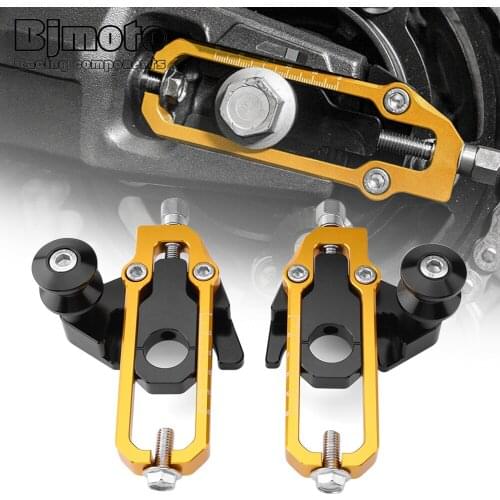 CNC Aluminium Motorcycle Chain Adjusters Tensioners Catena With Spools For Honda CB650R 19-20 CBR650R 19-20 CB650F CBR650F14-16