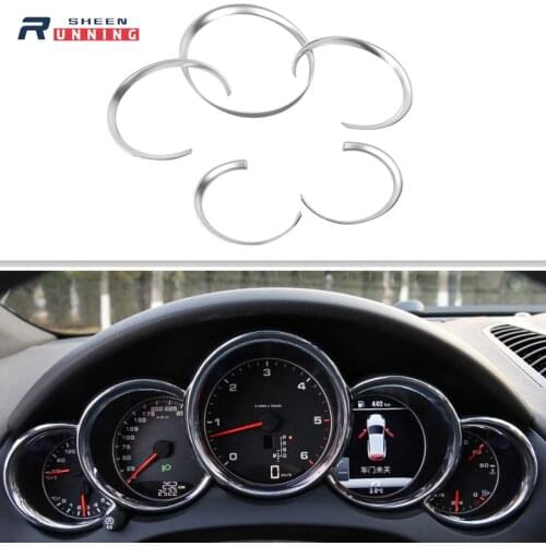 Car Dashboard Decorative Ring For Porsche Cayenne Panamera Macan Cayman Boxster Chromium Styling interior Accessories 2010-2020