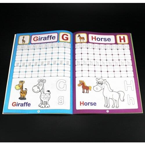 Kids Cartoon English Book Alphabet Copybook For Calligraphy Learn Letter Painting Children Handwriting Practice Books Baby Toys