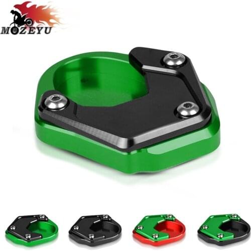For KAWASAKI Z400 Ninja 400 Versys 650 2010-2019 2018 2017 KLX250 CNC Aluminum Side Stand Extension Pad Enlarger Plate Kickstand