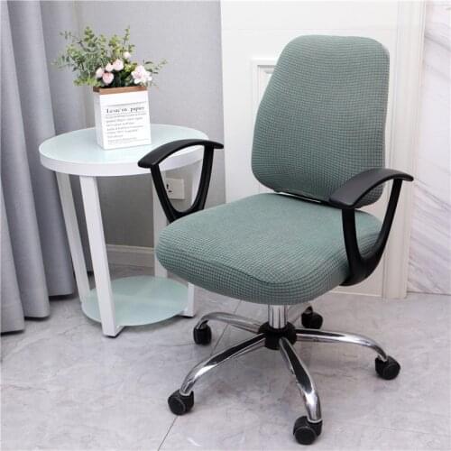 Elastic Office Chair Covers Polar Fleece Thicken Split Computer Armchair Cover Swivel Lift Seat Case Slipcovers for Living Room
