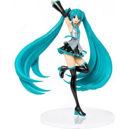 23cmBandai Original Anime Figure Hatsune Miku 10th Anniversary Edition Action Figure PVC Model Doll Decoration Christmas Present