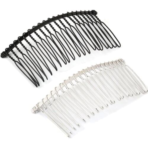 1Pc/5Pcs Metal Alloy Iron Hair Combs Blank Base 7.6cm Hair Combs DIY Hair Accessories For Jewelry Making Styling Tool