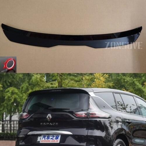 Use For Renault Espace 2018--2020 Year Roof Spoiler Carbon Fiber Look Accessories Body Kit Factory Style
