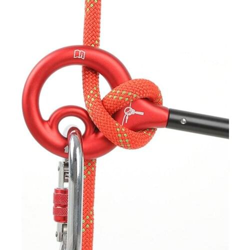 Wear-resistant Aluminum Alloy Climbing Ring Rope Descender Outdoor Sport Tool Figure Rock Climbing Descenders