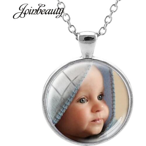 JOINBEAUTY Photo Pendants Custom Necklace Photo of Baby Mom Dad Grandparent Loved Gift for Family Member Gift NA01