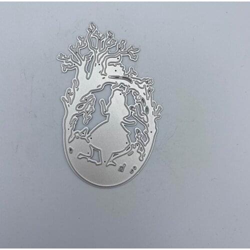 Metal cutting dies Beautiful girl and tiger in the jungle DIY Scrapbooking Embossing Paper Cards Making Crafts New 2020 Die