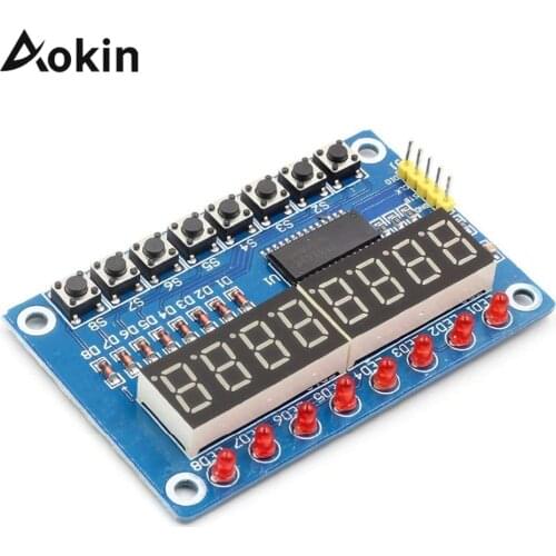 TM1638 Module Key Display For AVR Arduino New 8-Bit Digital LED Tube 8-Bit TM1638 Key LED Display Module Eight Digital Button