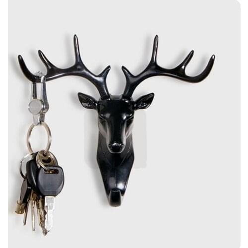 Wall Hanging Hook Vintage Deer Head Antlers for Hanging Clothes Hat Scarf Key Deer Horns Hanger Rack Wall Decoration Dropshippin