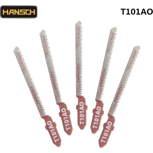 HANSCH 5pcs Jig Saw Blades 76*1.4 T101AO Wood Fsat Cut HCS For Bosch Metabo Dewalt Makita AEG Festo Holzher,Kress Cutting Tool