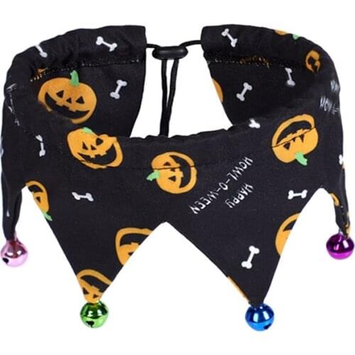 Small Dog Neck Ornament Pet Puppy Cats Neckties Collar Halloween Adjustable Collar Cat And Dog Party Holiday Accessories