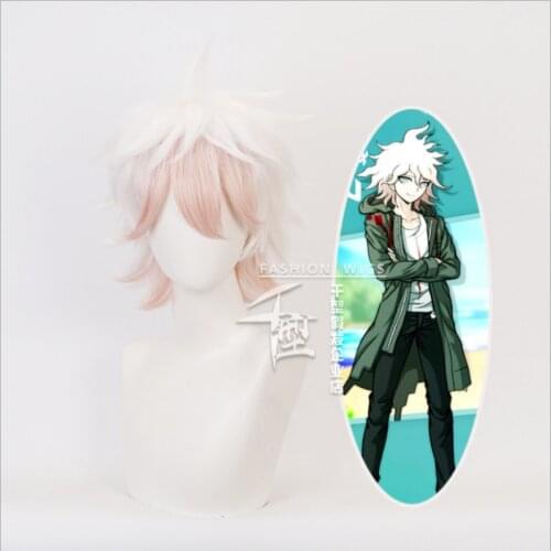 Komaeda Nagito Wig Danganronpa Cosplay Wig Anime Cosplay Hair Synthetic Heat Resistant Hair Komaeda Nagito Cosplay