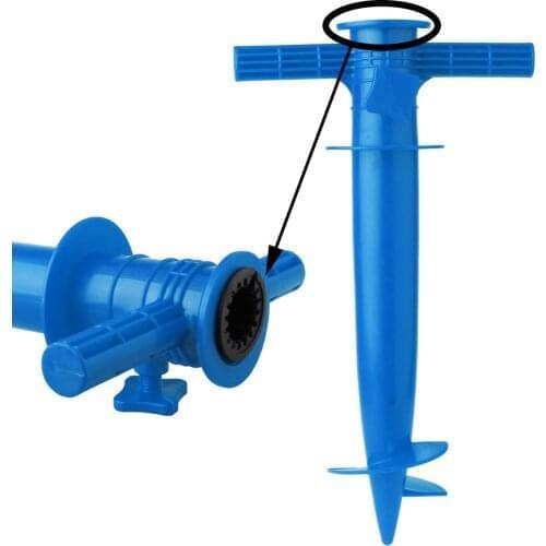Plastic Adjustable Beach Umbrella Anchor Sand Auger Stand Universal Spike Auger Holder for Fishing Pole Sun Beach Garden Patio