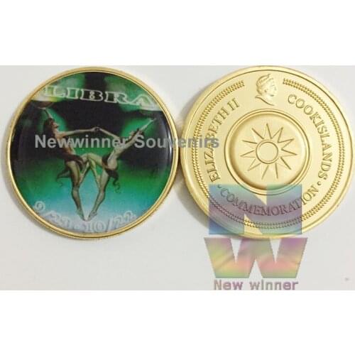 Zodiac Gold Plated Collectible Coin Original Coins Set Holder Challenge Coin Creative Gift Dropshipping