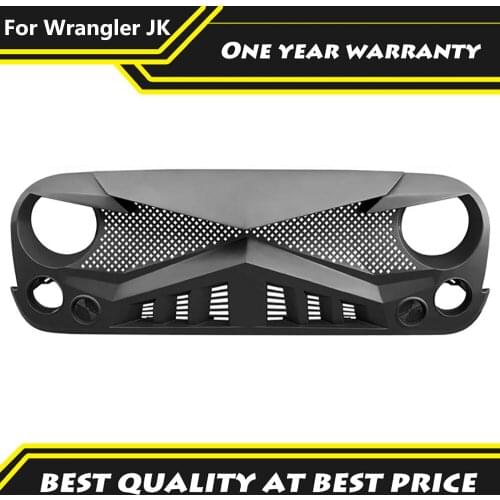 Off-road Racing Grills Fit For 2007-2017 Jeep Wrangler JK Front Grill Bumper Grille Mesh Cover Auto Parts