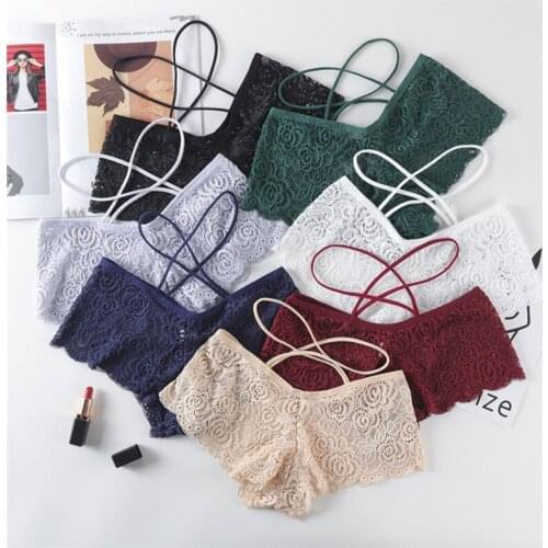 Womens Underwear Sexy Lace Thong Low Waist Crossover Womens Underwear Hollow Briefs