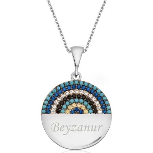 Silver Blue Stone Is Lady Necklace