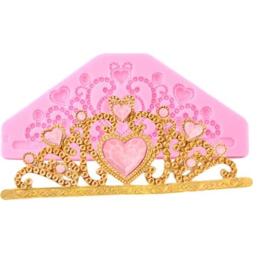 Crown Silicone Mold Cake Border Fondant Molds Birthday Party Cake Decorating Tools Chocolate Gumpaste Mould Candy Moulds