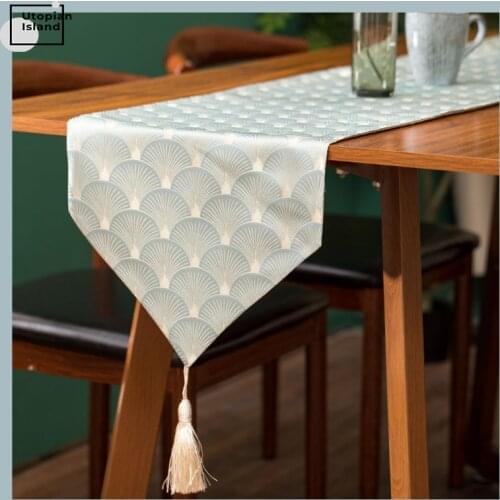 Modern Table Runners Jacquard Table Runner Set For Dining Tables Luxury Table Art For Country Wedding Silk Fabric Runners