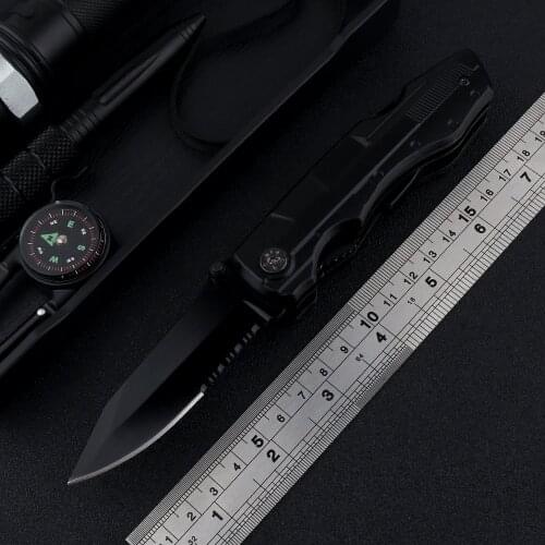 Folding knife pliers 3Cr13Mov blade aluminum alloy handle outdoor camping multifunctional screw bottle opener EDC tool knife