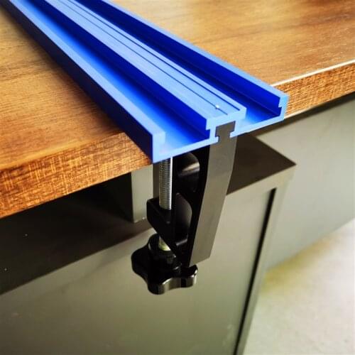 Woodworking Aluminum Alloy T-Track 600/800mm T-slot Miter Track 70mm Height Chute with Scale/Miter Track Stop/ G Clamp