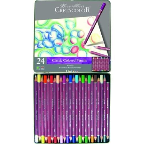 Cretacolor Karmina waterproof artist coloured pencils, 24 colours