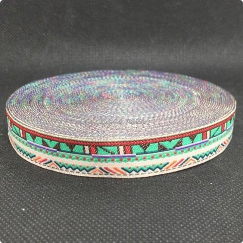 2014 NEW 5/8'' 16mm Wide 10yard/sets Geometry of the line Tone Woven Jacquard Ribbon For Dog Collar KTZD201120601