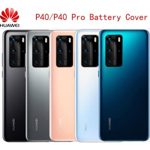 100% Original Huawei P40 Pro P 40 Back Glass Battery Cover Panel Rear Housing Door Case For P40pro Battery Cover P40 Replacement