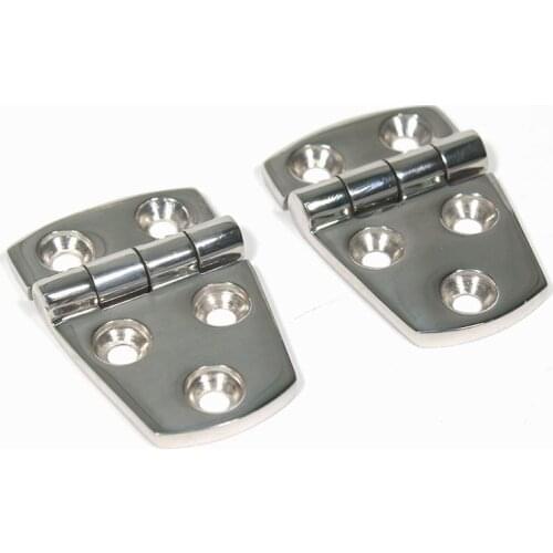New High Quality 2PCS 316 Stainless Steel Boat Short Side Hinge With 5 Holes 57mm 76mm Heavy Duty Marine Short Side Hinges
