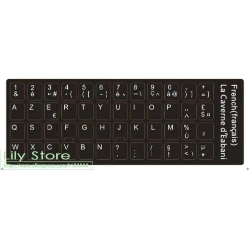 2000pcs/PACK French Keyboard Stickers Customized Franch AZERTY For laptop desktop keyboard Stickers with