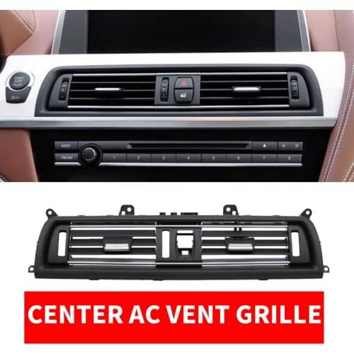 LHD Car Front Row Console Center Middle AC Air Conditioner Vent Grille Outlet Panel Chrome Plate For BMW 6-series F06 F12 630