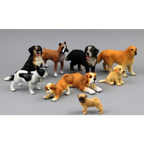 Free Shipping Good Quality Low Price Child animal model golden retriever dogs saint bernard boxer toy model