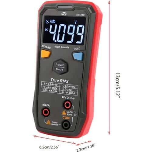 203F Digital Multimeter Pocket Clamp Multimeters Multi Tester Voltmeter Ammeter Ohmmeter AC/DC Ohm Volt Amp & Diode Test