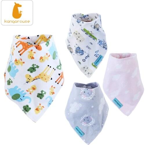 Kangarouse Baby Bibs 100% cotton baby scarf Burp Cloth drooling Bandana Bib Newborn Baby Boy Infant Girl Toddler stuff