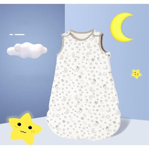 Cartoons Printed Baby Sleeping Bags Soft Swaddle Cotton Blanket Newborn Infant Sleeping Bags Zipper Wrap Swaddling Sleeping Bag