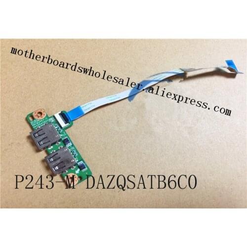 For Acer Travelmate P243-M DAZQSATB6C0 USB Port Board W/Cable