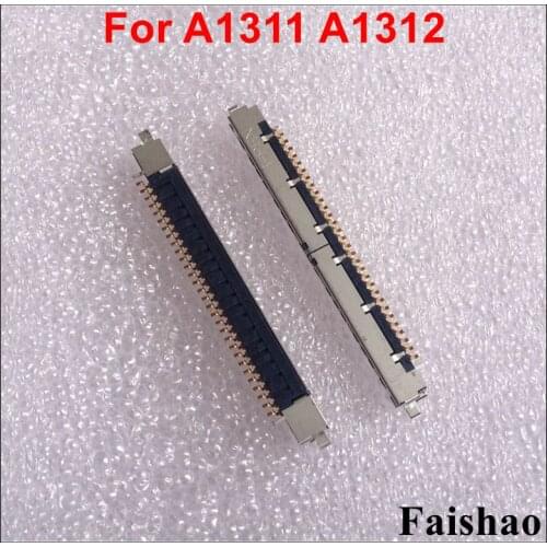 Faishao 1pcs 5pcs New 30 pins I-PEX LCD LED LVDS Cable Connector For iMac 21.5" A1311 2009 27" A1312 2009 2010 Year Replacement
