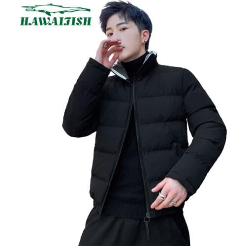 Hawaifish brand Parkas Coat Men 2021 New Casual Warm Thick Waterproof Jacket Autumn winter fashion Mens Stand Collar Outwear