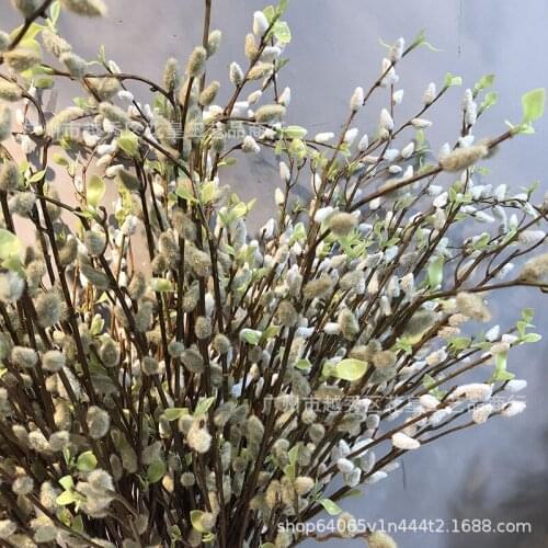 Silver Willow Simulation Flowers Plants Branch for Home Living Room Decoration Wedding Party Flower Arrangement Material