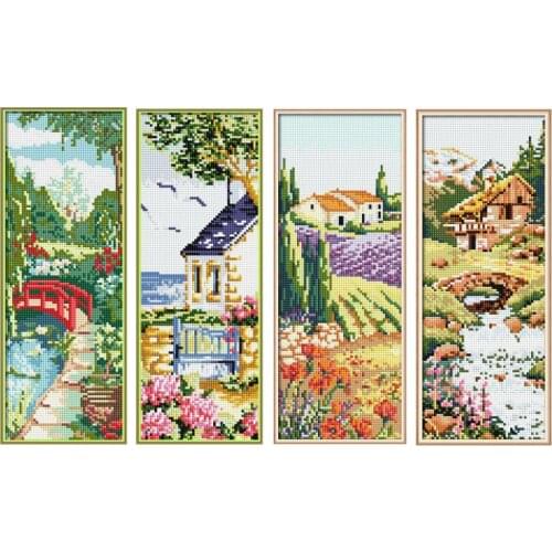 Joy Sunday Four Seasons Diamond Embroidery Landscape Icons Picture of Rhinestones 5D Diamond Painting Full Square Diamond Mosaic
