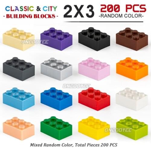 2X3 Classic Building Blocks For Kids Toys DIY Colorful Small City Bulk Creative Bricks Model Education Building Block Toy